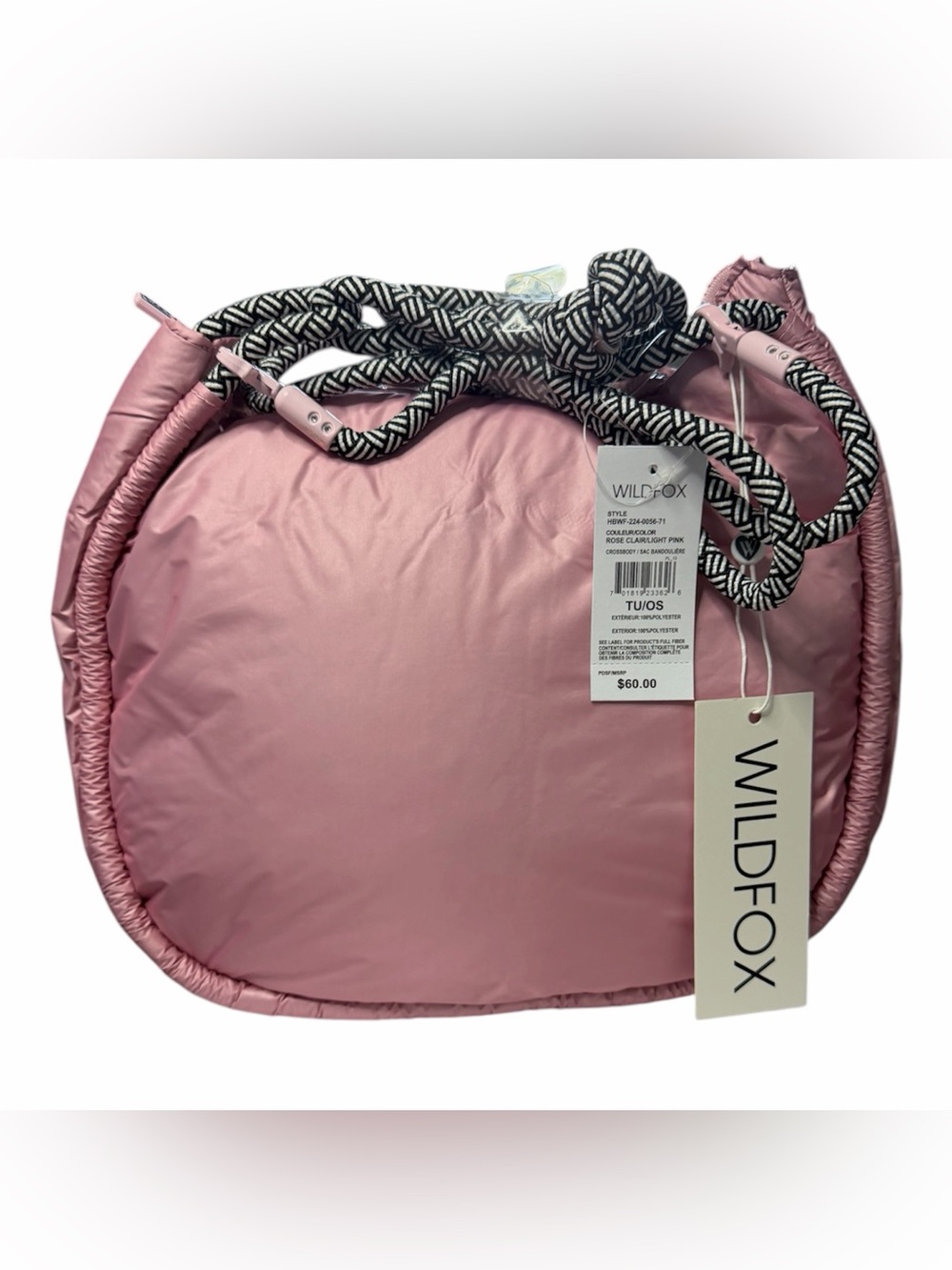 Wildfox Puffer Crossbody Sling Bag – Light Pink 
New, dead stock